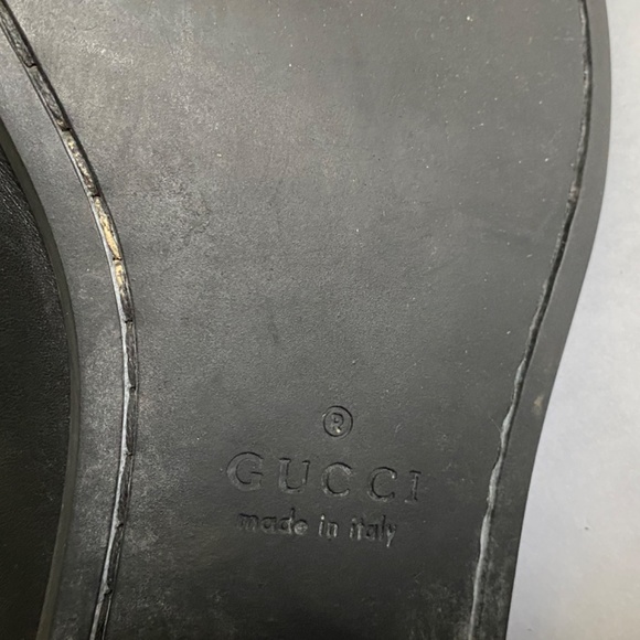 Gucci black leather loafers size 40 moccasins slip-in’s slides Italy slip-ons main image 6